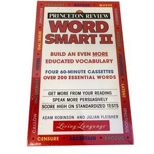 The Princeton Review Word Smart II Audio Program 4 Cassettes NIB Red White